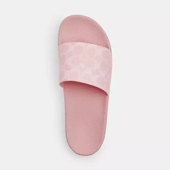 New Coach women Udele Sport Slide Signature Canvas CAR28 Powder Pink US 10 - Picture 8 of 9